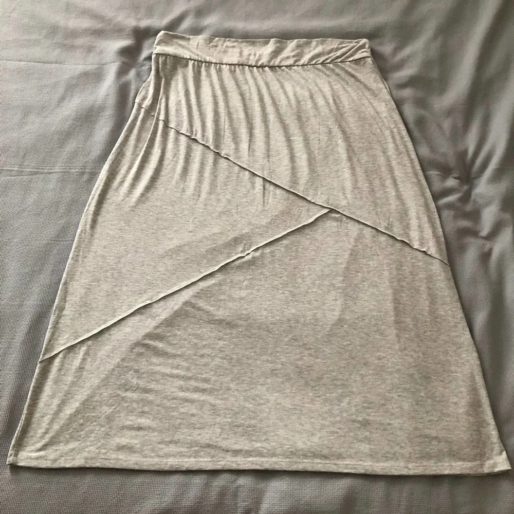 Style & Co. Heather Grey Maxi Skirt Size 3XL Plus Size Soft Knit Long Skirt